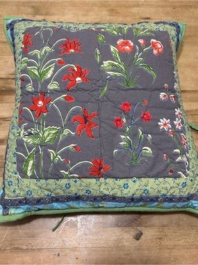 The Company Store 16” Floral Boho Feather Pillow
